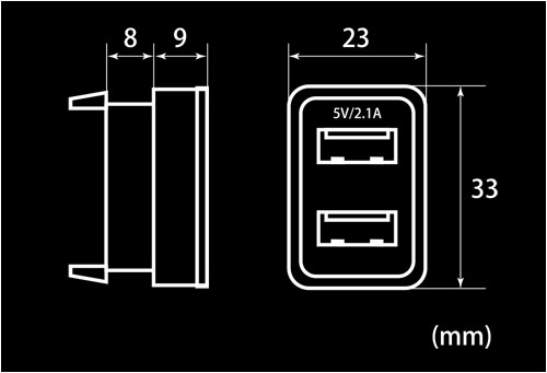 ■USBポート部寸法